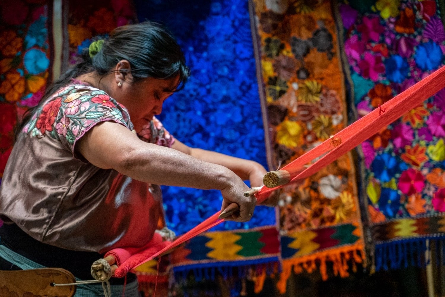 Zinacantan-Mexico-Woman-Weaving